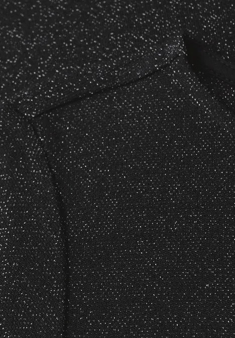 Glitzerndes Langarmshirt Black