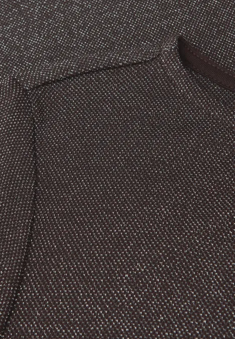 Glitzerndes Langarmshirt deep roast brown