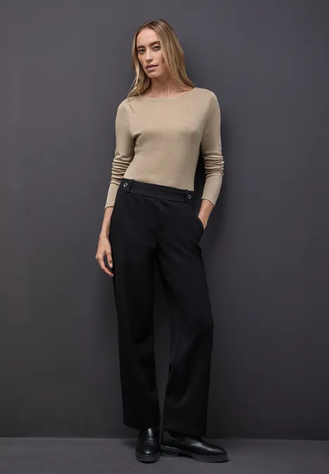 Glitzerndes Langarmshirt sanded beige