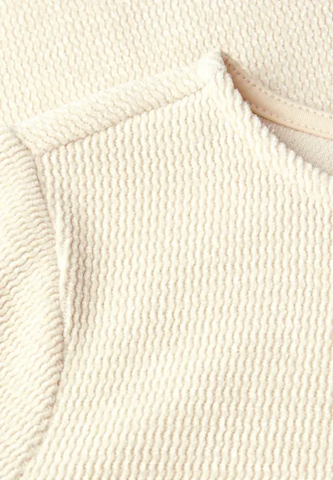 Shirt mit U-Boot-Ausschnitt soft beige
