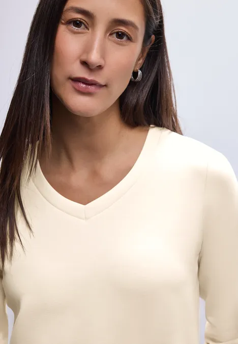 Silk-Look Shirt soft beige