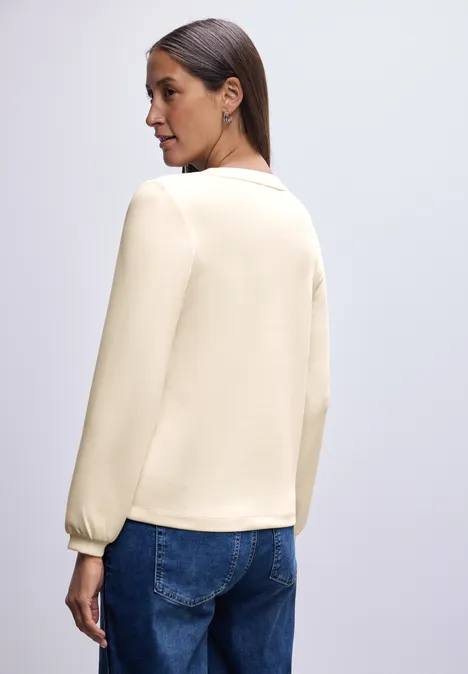 Silk-Look Shirt soft beige