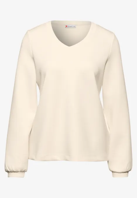 Silk-Look Shirt soft beige