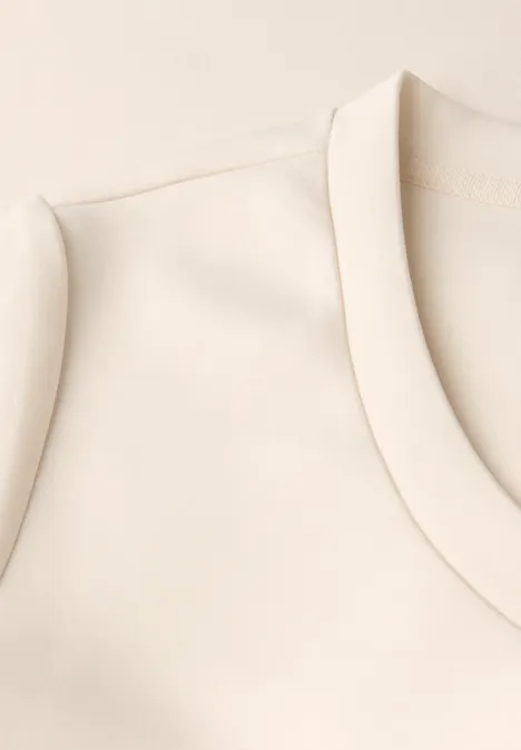 Silk-Look Shirt soft beige