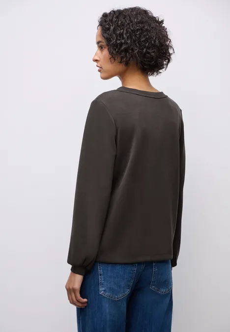 Silk-Look Shirt deep roast brown