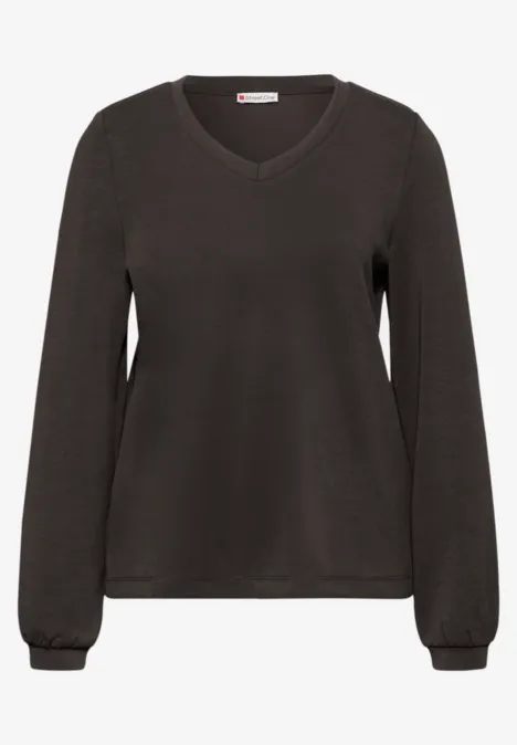 Silk-Look Shirt deep roast brown