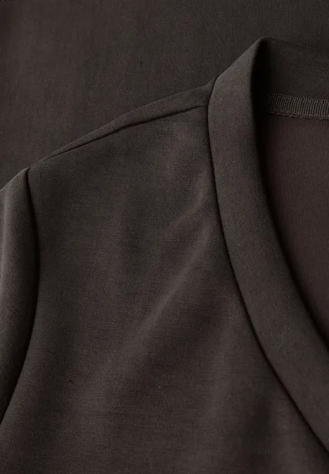 Silk-Look Shirt deep roast brown