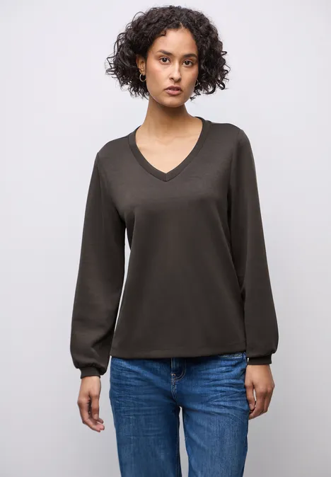 Silk-Look Shirt deep roast brown