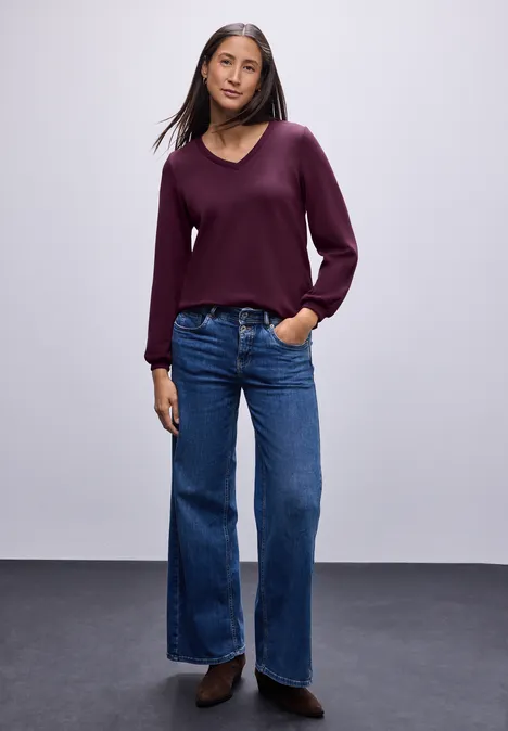 Silk-Look Shirt noble red