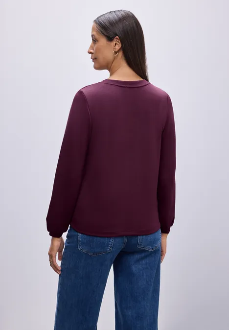 Silk-Look Shirt noble red