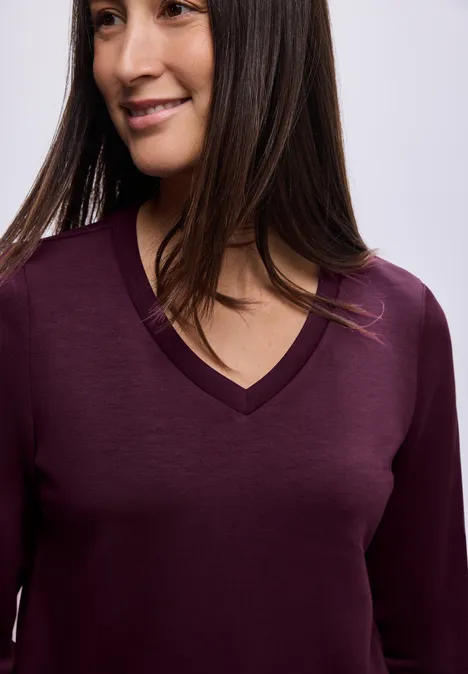 Silk-Look Shirt noble red