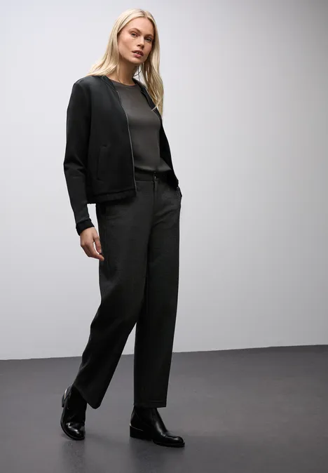 Silk-Look Jacke Black