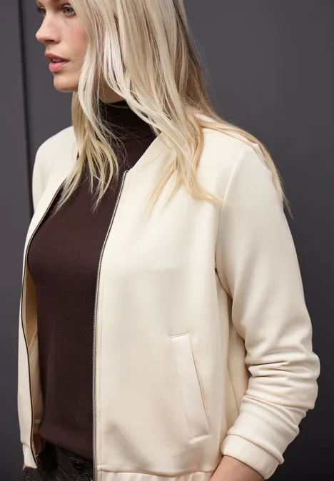 Silk-Look Jacke soft beige