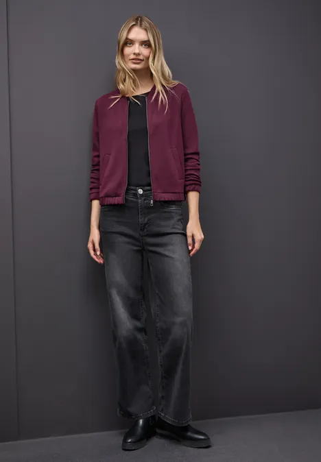 Silk-Look Jacke noble red