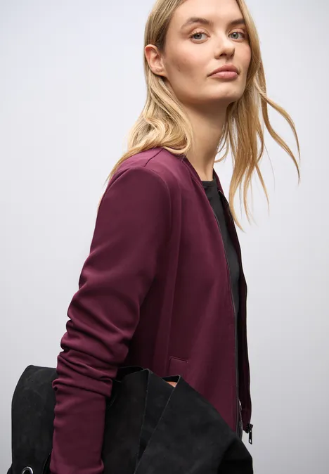 Silk-Look Jacke noble red