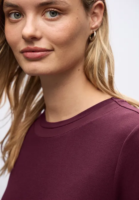 Shirt mit Chiffon-Detail noble red