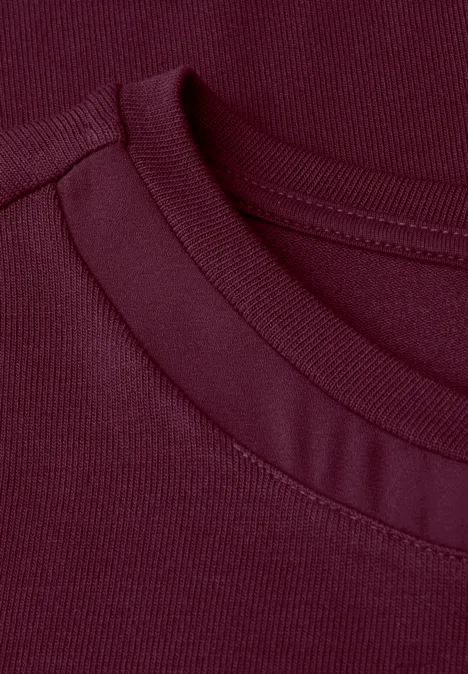 Shirt mit Chiffon-Detail noble red