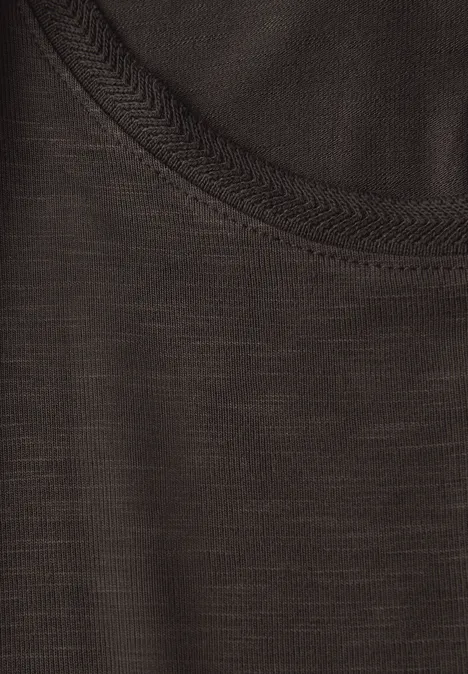 Shirt mit Dekotapes deep roast brown