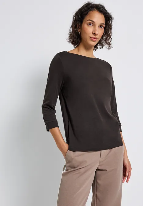 Basic U-Boot Shirt deep roast brown