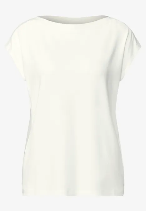 U-Boot Shirt mit Rippdetail off white
