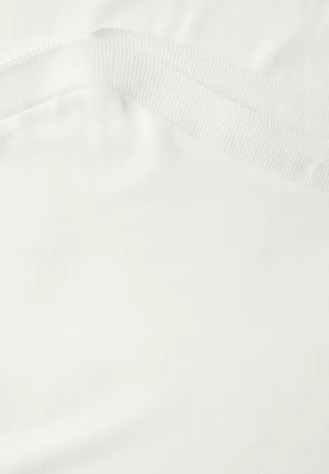 U-Boot Shirt mit Rippdetail off white