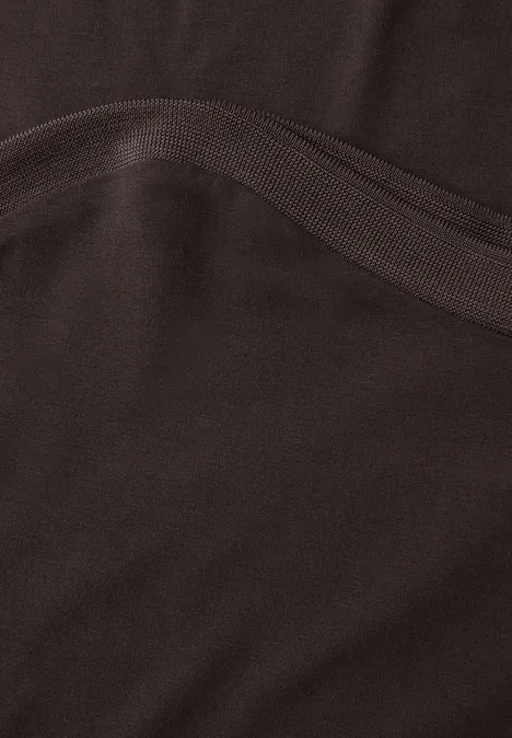 U-Boot Shirt mit Rippdetail deep roast brown