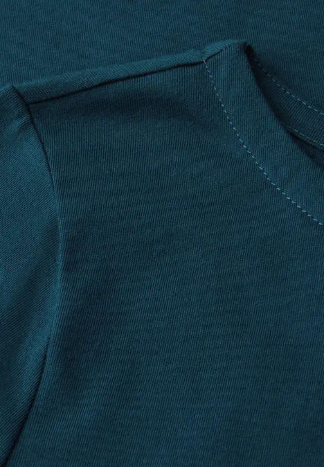 Shirt mit U-Boot-Ausschnitt tide blue