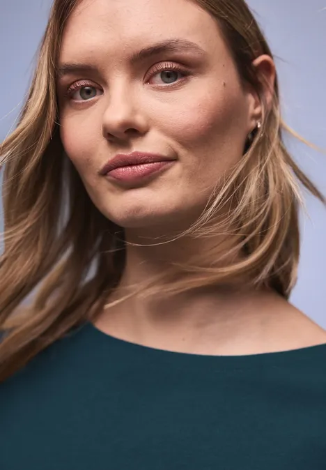 Koszulka z dekoltem w łódkę tide blue Koszulka z dekoltem w łódkę tide blue