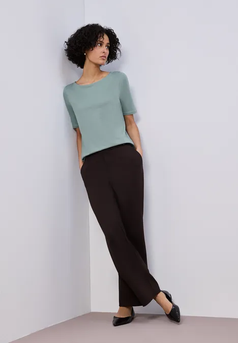 Shirt mit U-Boot-Ausschnitt arona blue