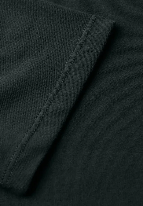 Shirt mit U-Boot-Ausschnitt evernight green
