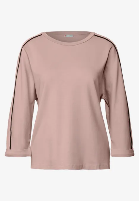 Shirt met gallonstrepen faded rose