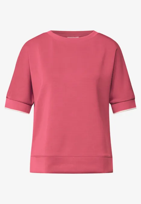 Silk-Look Shirt almond coral