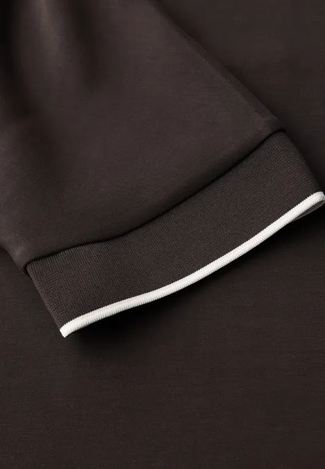 Silk-Look Shirt deep roast brown