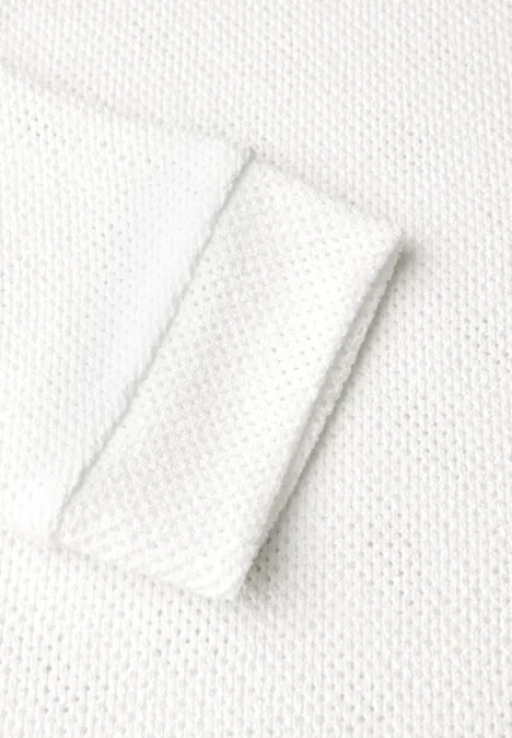 Strick-Look Shirt off white