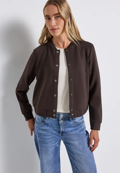 Silk-Look Jacke deep roast brown