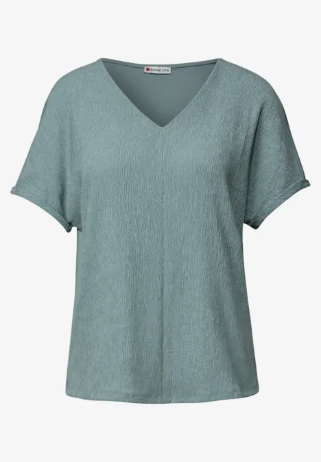 Gestructureerd gemengd shirt arona blue