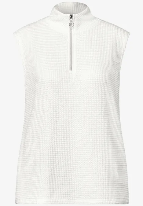 Turtleneck Shirt mit Zipper off white