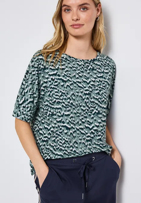 Gemustertes Batwing Shirt arona blue