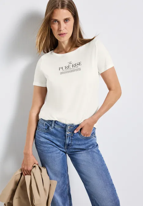 Shirt mit Wording Artwork off white