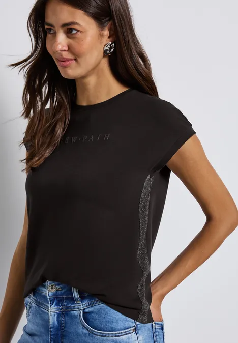 T-shirt avec détails scintillants deep roast brown