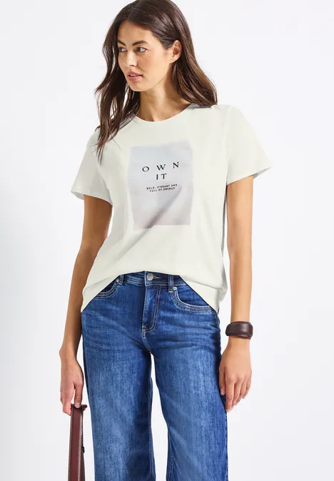 Shirt met print off white