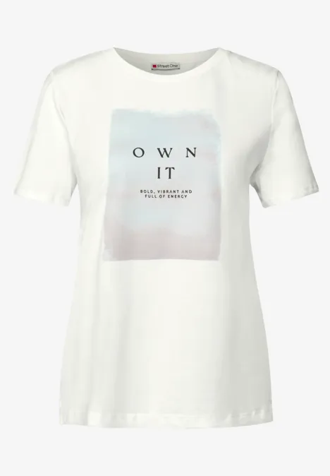 T-Shirt mit Print off white