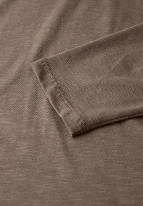 Shirt mit 3/4 Arm silk brown
