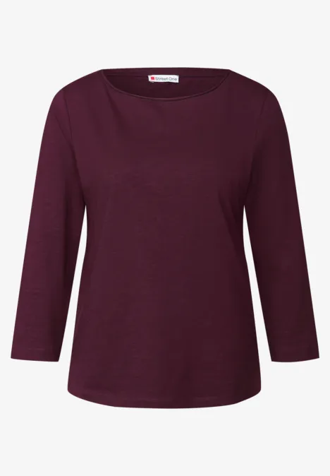 Shirt mit 3/4 Arm wildberry red
