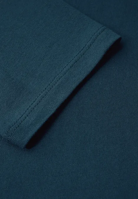 Shirt mit U-Boot-Ausschnitt tide blue