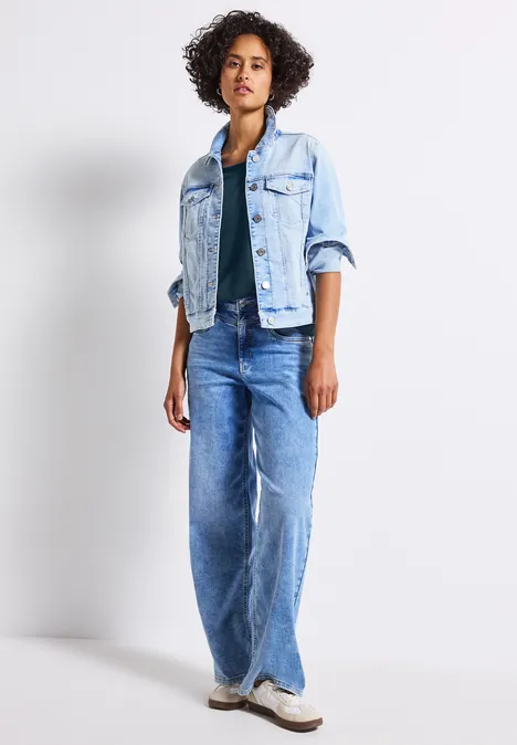 Shirt mit U-Boot-Ausschnitt tide blue