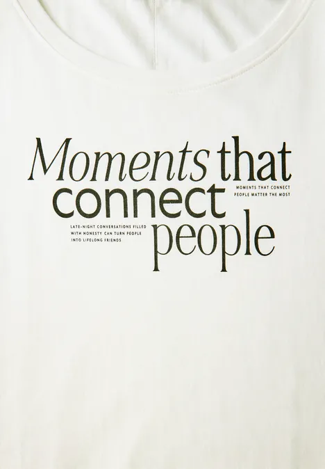 T-Shirt mit Frontprint off white