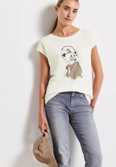 Shirt met print off white
