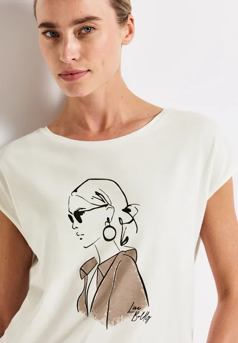 Shirt mit Print off white