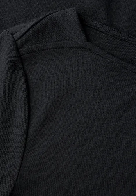 Shirt mit U-Boot-Ausschnitt Black